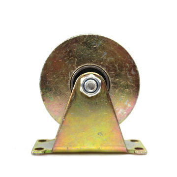 4 inch V type colorful steel pulley casters